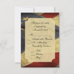 American Flagga Bröllop OSA with Menu Kort