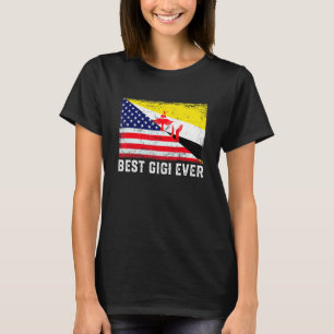 American Flagga & Brunei Flagga Best Gigi All Fami T Shirt