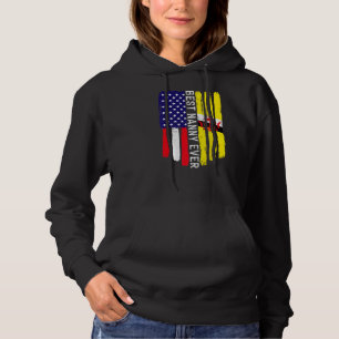 American Flagga & Brunei Flagga Best Nanny All Fam T Shirt