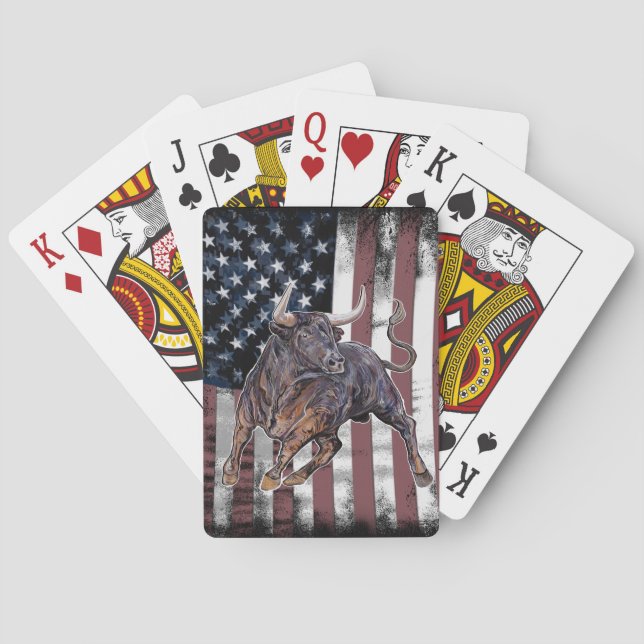 American Flagga Bull Casinokort (Baksidan)