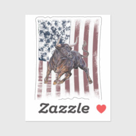 American Flagga Bull Klistermärken