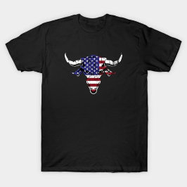 American Flagga Bull T Shirt