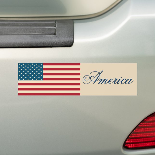 American Flagga Bumper Sticker Bildekal (På Bil)