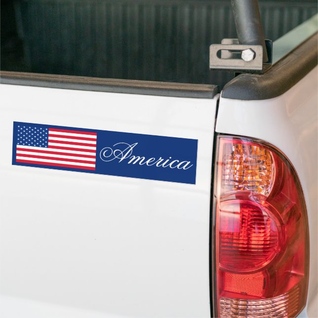 American Flagga Bumper Sticker Bildekal (På lastbil)