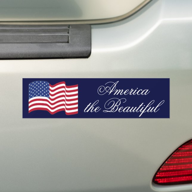 American Flagga Bumper Sticker Bildekal (På Bil)