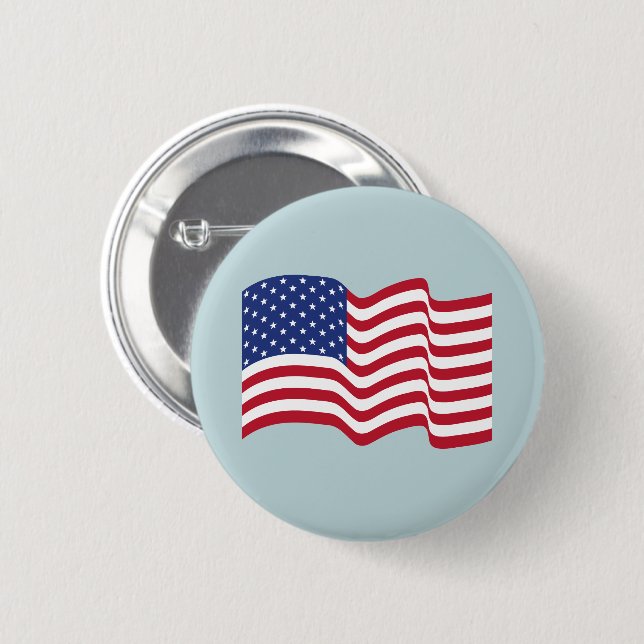 American Flagga Button Gift Knapp (Framsida & baksida)