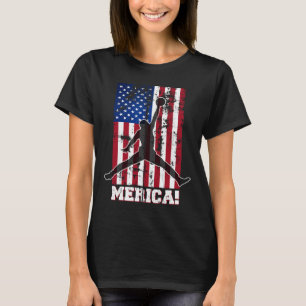 American Flagga Bysketbyll USA flagga 4 juli Manar T Shirt