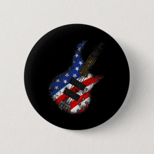 American Flagga Byss Guitar Usa Independence day 4 Knapp