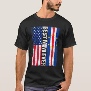 American Flagga Cabo Verde Flagga Best Mimi någons T Shirt