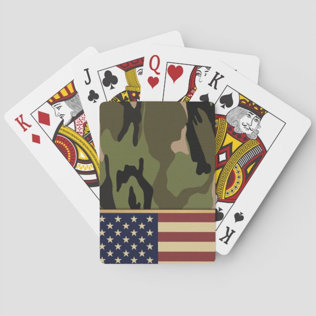 American Flagga Camo Casinokort (Baksidan)