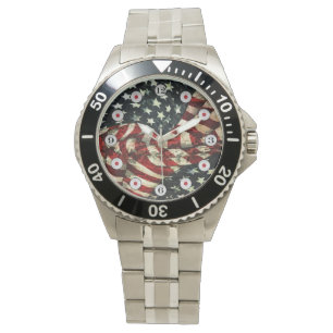 American Flagga-Camouflage by Shirley Taylor Armbandsur