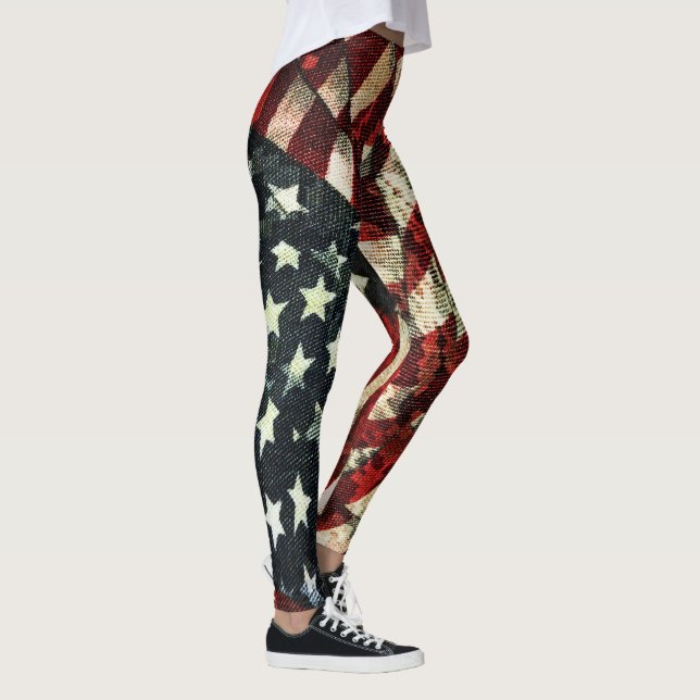 American Flagga-Camouflage by Shirley Taylor Leggings (Höger)