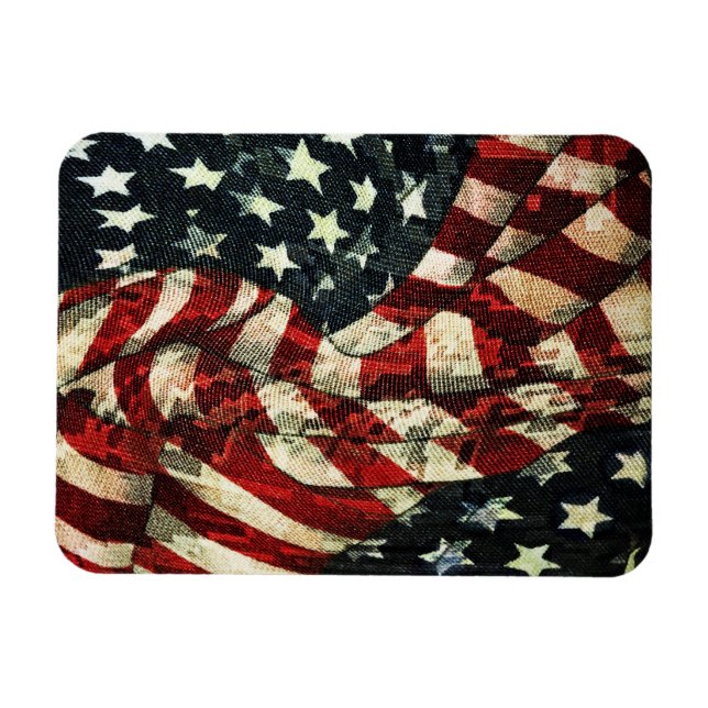 American Flagga-Camouflage by Shirley Taylor Magnet (Horisontell)