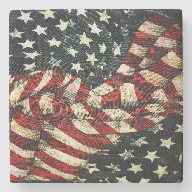 American Flagga-Camouflage by Shirley Taylor Underlägg Sten (Framsidan)