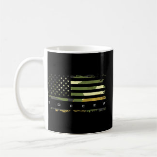 American Flagga Camouflage Soccer Kaffemugg