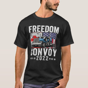 American Flagga Canada Flagga Freedom Convoy 2022 T Shirt