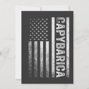 American Flagga Capybara Älskare Funny Capybarica Tack Kort