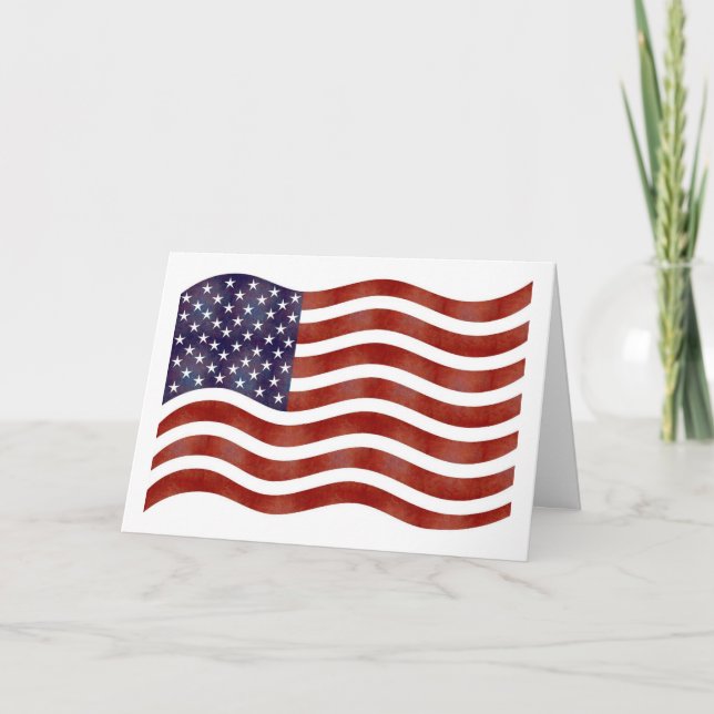 American Flagga Card Kort (Framsida)