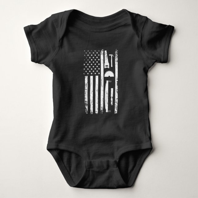  American Flagga Carpenter Verktyg Woodworkers Cra T Shirt (Framsida)