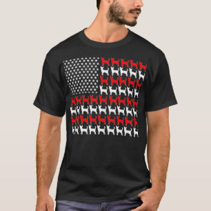 American Flagga Chihuahua Patriotic 4:e juli Chih T Shirt