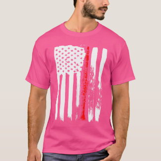 American Flagga Clarinet Tshirt Flute Musician Inr T Shirt