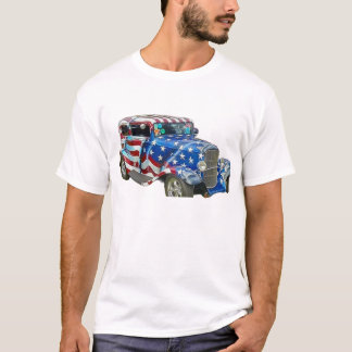 American Flagga Classic Car T Shirt