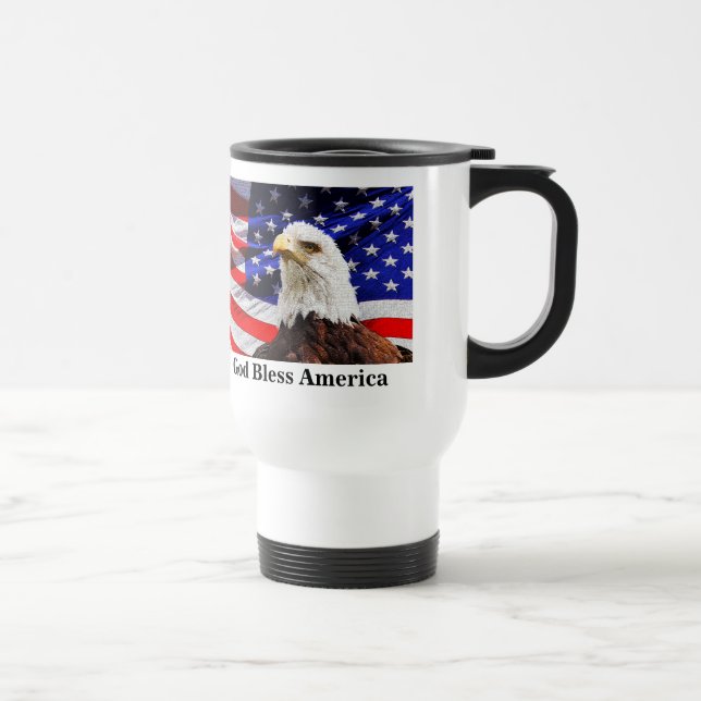 American Flagga Coffee Mugg eller TVÅ DINA FOTOS & (Höger)