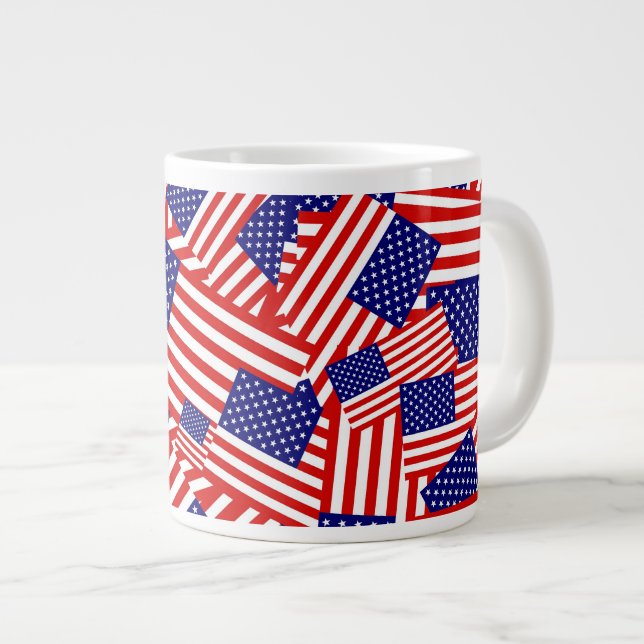 American Flagga Collage Jumbo Mugg (Framsida höger)