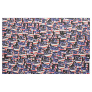 American Flagga Collage Tyg