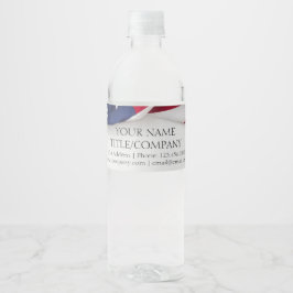 American Flagga Company Namn Business Vattenflaskor Etikett