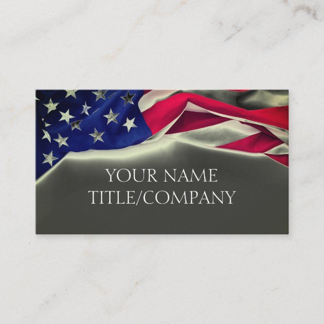 American Flagga Company Namn Visitkort (Framsida)