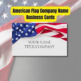 American Flagga Company Namn Visitkort