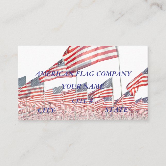 American Flagga Company Visitkort (Framsida)