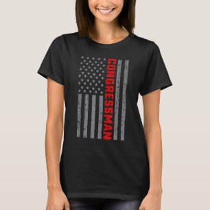 American Flagga Congressman US Flagga För manar T Shirt