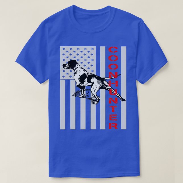 American Flagga Coon Hunting T Shirt (Design framsida)