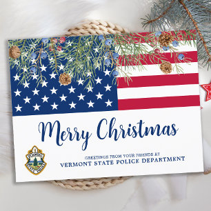 American Flagga Corporate Logotyp jul Patriotic Helg Vykort