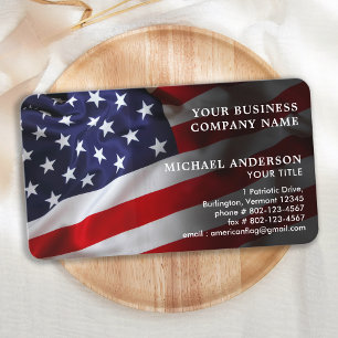American Flagga Corporate Professionell Patriotic Visitkort