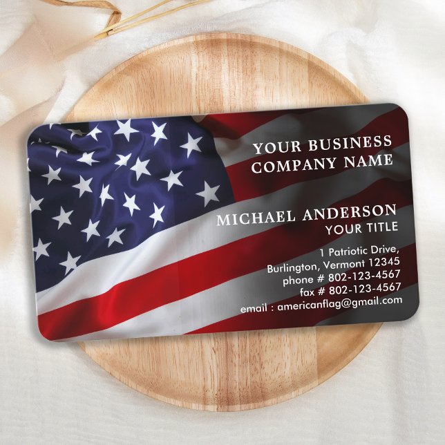 American Flagga Corporate Professionell Patriotic Visitkort (Skapare uppladdad)