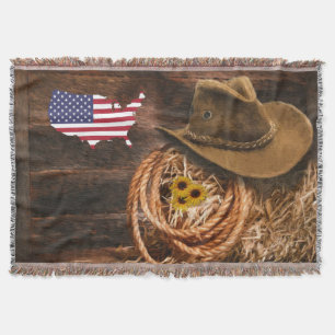 American Flagga Cowboy Hat lasso Filt