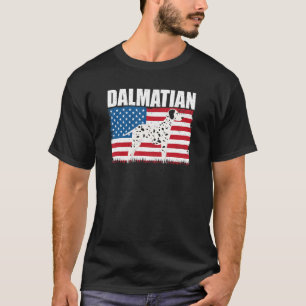 American Flagga Dalmatien T Shirt
