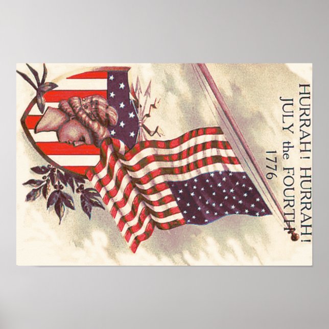 American Flagga Dam Liberty Shield Poster (Framsidan)