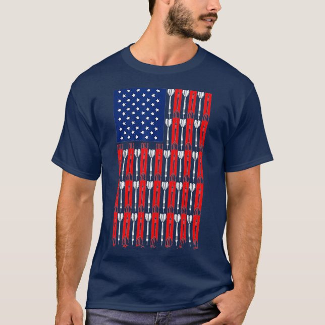 American Flagga Darts T Shirt (Framsida)