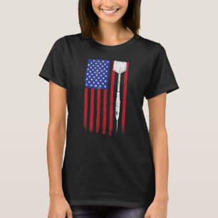 American Flagga Darts Vintage Usa Throw Dart Playe T Shirt