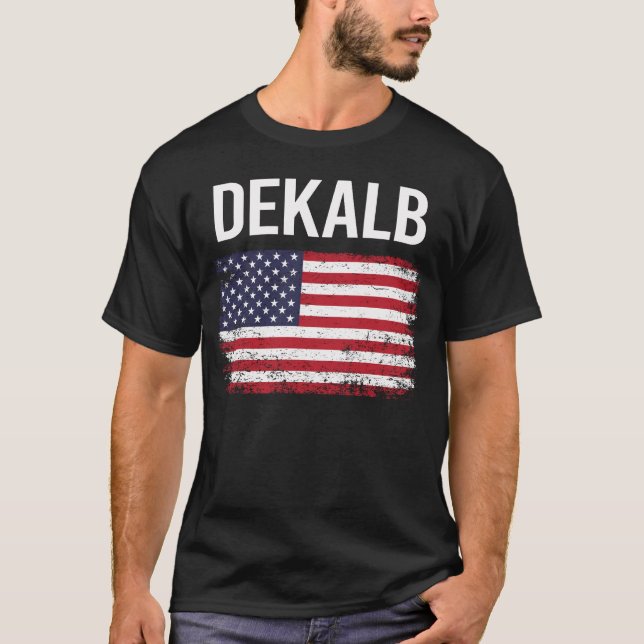 American Flagga DeKalb T Shirt (Framsida)