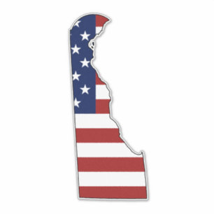American Flagga Delaware Klistermärken