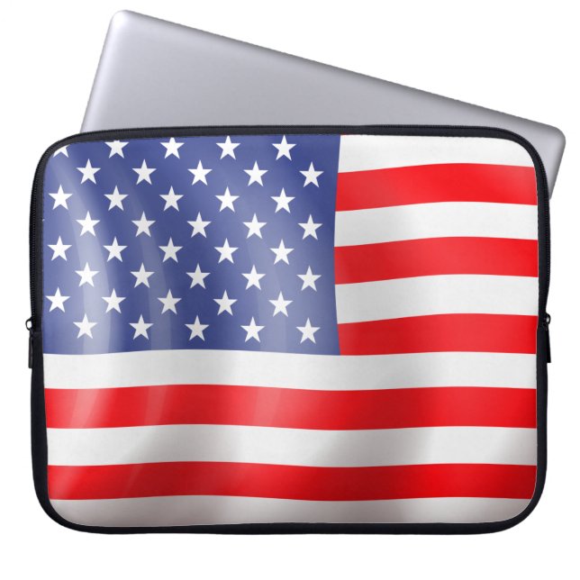 American Flagga Design Laptop Fodral (Framsidan)