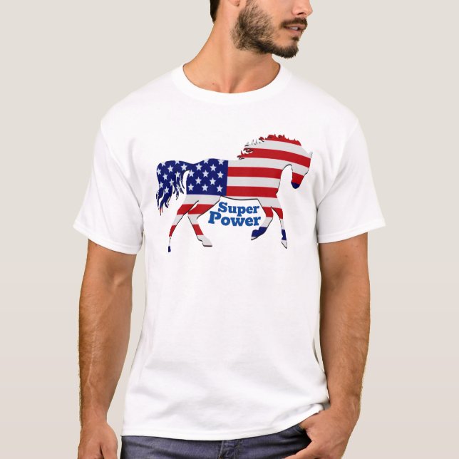 American Flagga Design T Shirt (Framsida)
