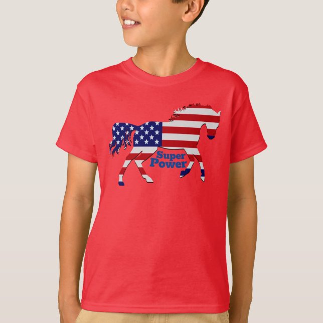 American Flagga Design T Shirt (Framsida)