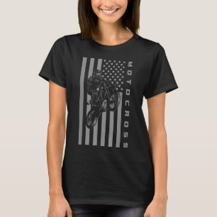 American Flagga Dirt Bike Motocross Apparel - Moto T Shirt