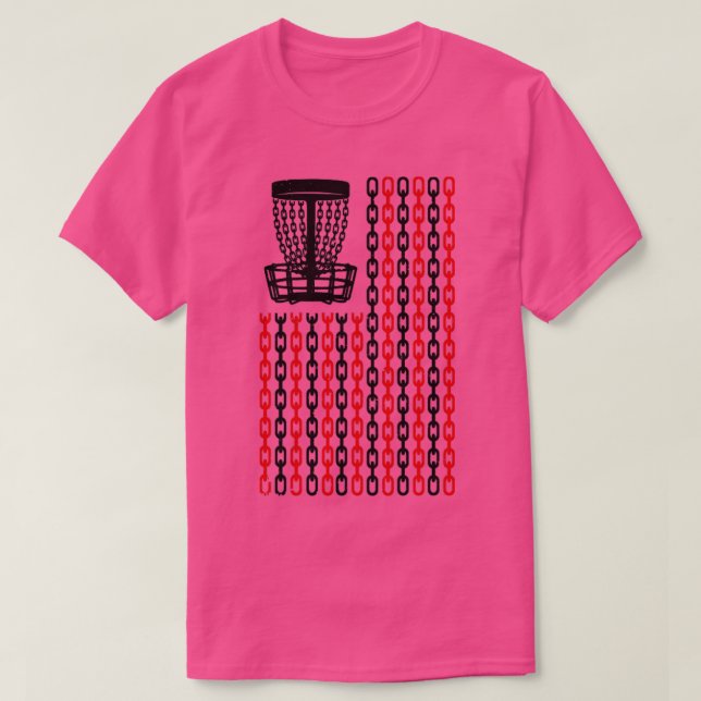 American Flagga Disk Golf Player Funny USA Basket  T Shirt (Design framsida)